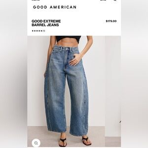 Good American Good Extreme Barrel Jeans